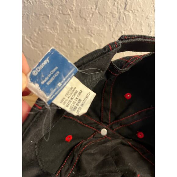 Minnie Mouse Disney Red Bling Baseball Hat Cap Black Adjustable Excellent - Picture 12 of 12